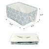 PiccoCasa Foldable Linen Fabric Drawstring Closure Closet Decorative Storage Bins - 3 of 4
