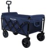 NAYSAYE Foldable Dolly Utility Wagon Dual Layer Expandable Cart Outdoor Garden Camping Carrier, Blue, 17.9"*9.4"*26.2" - 4 of 4