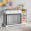 COZONY 47 Inch Dog Crate Furniture with 2 Drawers 4 Shelves Heavy Duty Wooden Kennel Storage Cabinet - 3 of 4