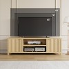 Fluted TV Stand for 80 Inch, Modern Entertainment Center with Storage, Wooden Media Console Cabinet - 4 of 4