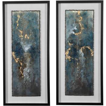 Champagne Leaves 3-Piece 40 3/4 High Canvas Wall Art Set