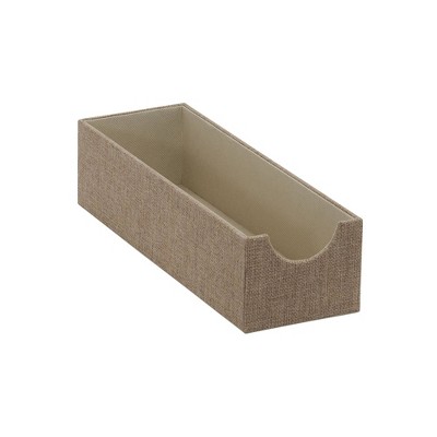 Household Essentials Narrow Shelf Organizer Tray Brown