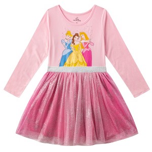 Disney Princess Girls Long Sleeve Dress for Toddlers and Big Kids - 1 of 4