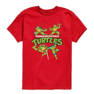 Boys' - Teenage Mutant Ninja Turtles - Group Short Sleeve Graphic T-Shirt - 1 of 3