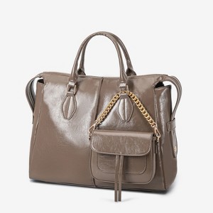 MKF Collection Yareli Women’s Vegan Leather Tote & Mini Crossbody Bag by Mia K – 2 pcs - 1 of 4