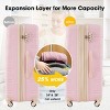 4 Piece Hardshell Checked Luggage and Carry On Set,Spinner Suitcases with TSA Lock,Travel Bag,Packing Cubes,Luggage Tags (16"/20"/24"/28")-Cuddlewood - 3 of 4