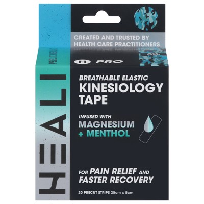 Heali Breathable Elastic Kinesiology Tape Blue Camo Design - 1 box/20 ct