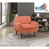 Okak Modern Accent Chair 1pc Living Room Chair with Velvet Upholstered Back Tufted Armchair Reading Leisure Chair with Padded Seat and Back - 2 of 4