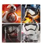 Seven20 Star Wars Melamine Plate Set - 4 Pieces - Stormtrooper, Kylo Ren, and BB8