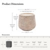 LuxenHome Distressed Tan MgO 15" H Tapered Round Planter - 3 of 4