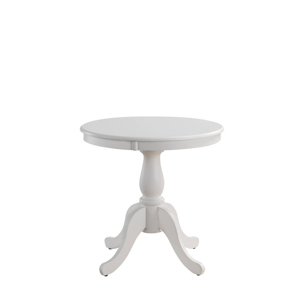 Photos - Garden & Outdoor Decoration Carolina Living 30" Salem Round Pedestal Dining Table White: Sturdy MDF, S