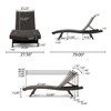 Wicker Patio Chaise Lounge with Adjustable Back, Poolside Sunbathing Chair with Foldable Legs, Waterproof Outdoor Chair -Christopher Knight Home - 3 of 4
