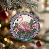 Lomsoe Flamingo Ornaments Pink Flamingo Ceramic Ornaments Christmas Tree Hanging Decor Christmas Gift Christmas Decor - 2 of 4