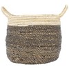 Northlight Set of 3 Beige and Brown Woven Seagrass Storage Baskets with Built-in Handles 13.25" - 4 of 4