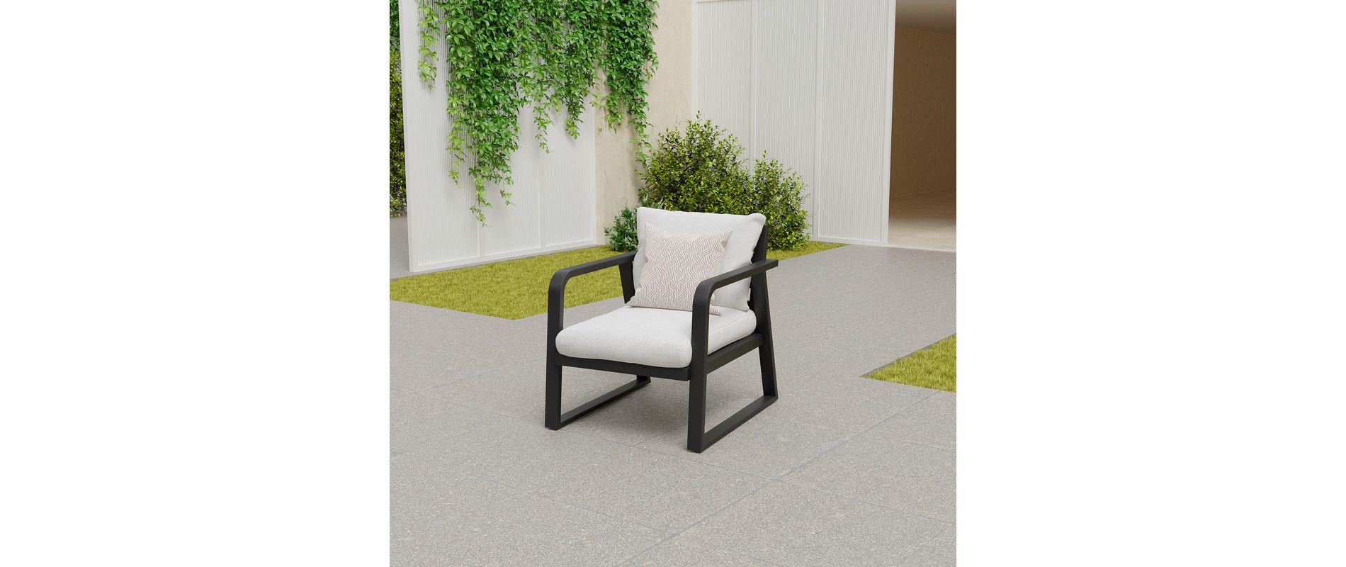 SUGOLD Aluminum Patio Conversation Set with Gray Cushions and Coffe Table