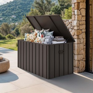 PURPLE LEAF Outdoor Deck Box Waterproof Lockable Storage Box Container with Lid Deck Organization - 1 of 4