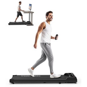 Walking Treadmill Under Desk Portable Walking Pad 265LBS 2.25HP for Home Office, Black - 1 of 4