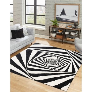 Unique Loom Vortex Wool Collection Area Rug - Purl - 1 of 4