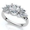 Pompeii3 Certified 1 1/4ct Feather Diamond Accent Ring 14k Gold or Platinum Lab Created - 3 of 4