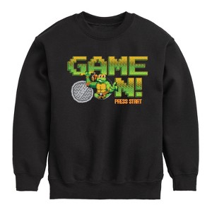 Boys' - Teenage Mutant Ninja Turtles - Game On Mike Graphic Long Sleeve Fleece Sweatshirt - 1 of 4