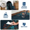 2x6FT Modern Washable Area Rug, Jungle Animal Print Nursery Bedroom Rug with Non Slip Backing, Low Pile Stain Resistant Floor Carpet, Black - 4 of 4