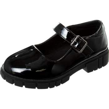 French Toast Girls Round Toe Ankle Strap Maryjane School Shoes - Mary Jane Platform Oxford Dress Shoe Pumps - Black/Navy/Brown (Little Kid/Big Kid)