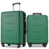 Carry on Luggage Suitcase Sets of 2 with TSA Lock, Expandable ABS Lightweight Suitcase with 360 Degree Spinner Wheels for Travel Business Green - 2 of 4