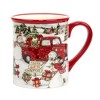 Set of 4 Red Truck Snowman 16oz Drinkware Mugs - Certified International - 4 of 4