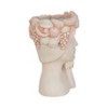 Head Planter Pot - Resin Face Sculpture Flower Pot with Floral Crown - Boho Chic Indoor Outdoor Decorative Planter - 18" Ivory, Pink, White - 4 of 4