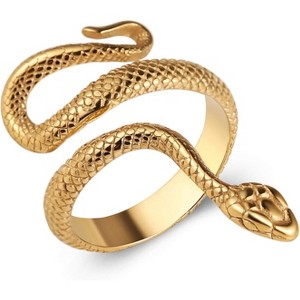 Gothic Snake Ring - Stainless Steel Animal Jewelry for Men & Women - 1 of 4