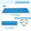 Fitvids 1/2-Inch Thick High Density Foam Exercise Yoga Mat with Carrying Strap, For Cushioning The Body Against Hard Floors, Blue - 2 of 4