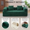 Whisen Sectional Compression Sofa Bed & Floor Futon Couch with Convertible Folding Design, Pillows and Armrests - 2 of 4