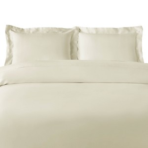 300 Thread Count Rayon From Bamboo Solid 3 Piece Duvet Cover Set by Blue Nile Mills - 1 of 4