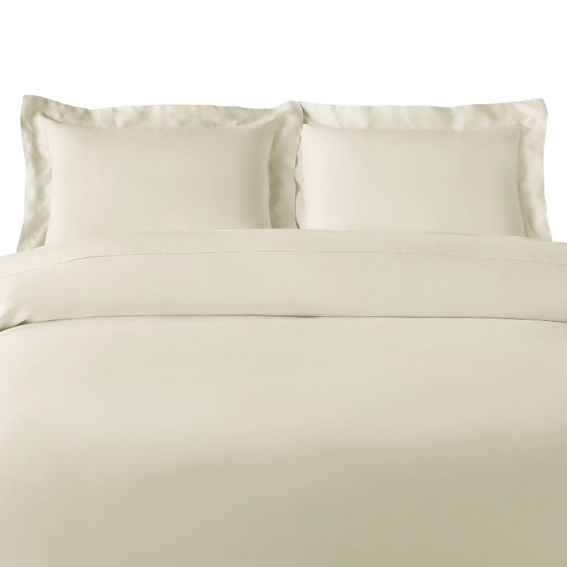 300 Thread Count Rayon From Bamboo Solid 3 Piece Duvet Cover Set by Blue Nile Mills, 1 of 6
