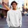 Dalix Ghost Embroidery Relaxed Crewneck Sweatshirt Soft Fleece Fit Lounge Mens - 3 of 4