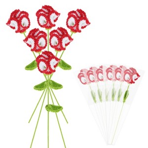 Unique Bargains Handmade Crochet Durable Colorful Artificial Flowers - 1 of 4