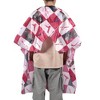 Unique Bargains Blocks Pattern Hairdressing Cape 62.99"x55.12" Red White 1 Pc - 2 of 4