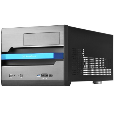 SilverStone Technology Micro-ATX Small Form Factor with Aluminum Front Panel Computer Case Gaming SST-SG12B-V2-USA