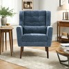 NicBex Comfy Accent Chair Modern Upholstered Chenille Armchair with Wood Legs Soft Lazy Sofa Chair for Bedroom,Living Room - 2 of 4