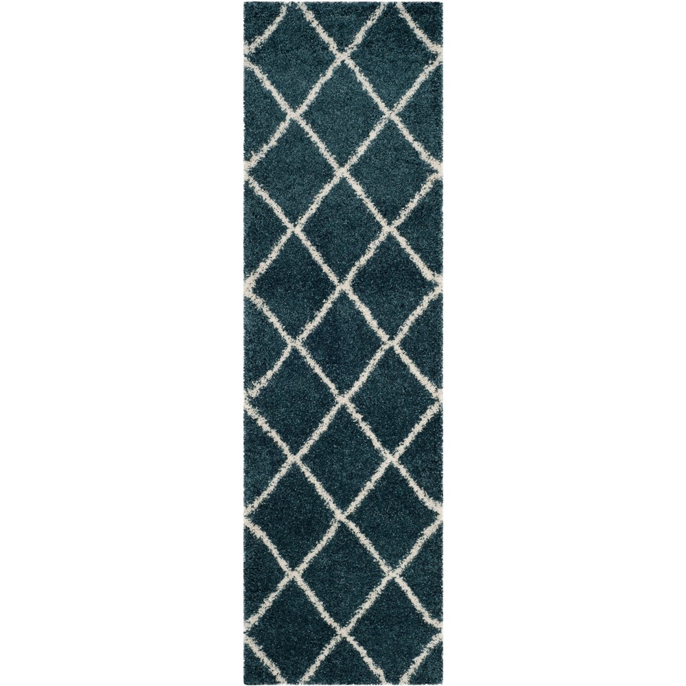 2'3inx3'9in Hudson Shag Accent Rug Slate Blue/Ivory - Safavieh