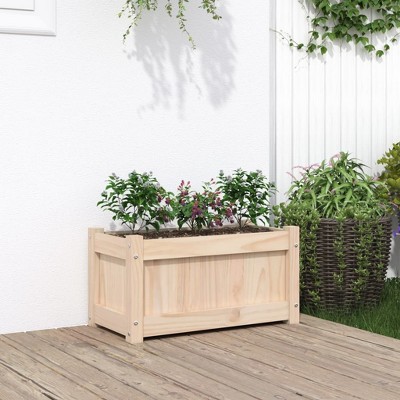 vidaXL Garden Planter 23.6"x12.2"x12.2" Solid Wood Pine