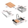 FUFU&GAGA Stainless Steel Kitchen Sink with Waterfall Design & Multifunctional Faucet - Multi - Functional, Modern Kitchen Solution - 2 of 4