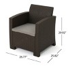 Set of 2 Outdoor Faux Wicker Club Chairs, Weather-Resistant Armchairs with  Cushions, Durable & Rust-Proof Patio Seating-Coolbibila - 4 of 4