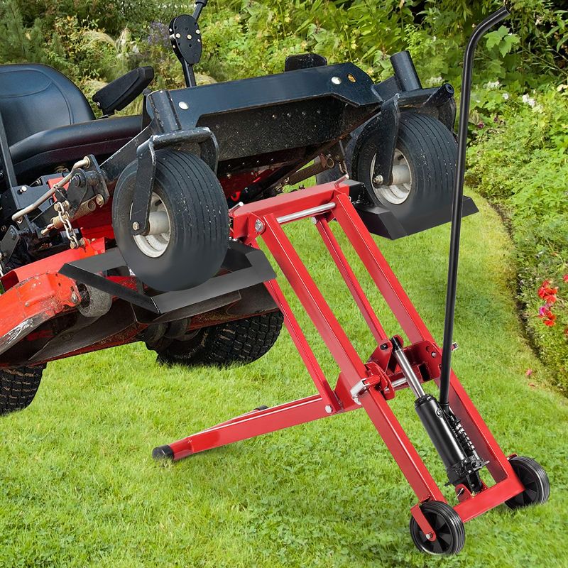 Costway Lawn Mower Lift Jack for Tractors & Zero Turn Riding Lawn Mowers 500lb Capacity, 3 of 11
