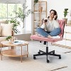 Erommy Armless Criss Cross Chair with Wheels, Height Adjustable Cross Legged Office Chair, Office Deak Chair for Office, Bedroom, Living Room - 3 of 4