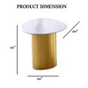Sapphtopaz Irregular Coffee Table with Sintered Stone Top Unique Home Decor Coffee Tables with Gold Stainless Steel Legs for Living Room - 2 of 4