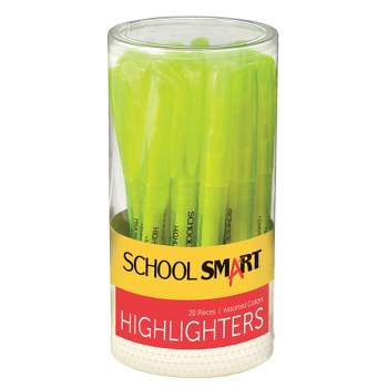 School Smart Pen Style Highlighters, Chisel Tip, Assorted Colors, Pack of  48