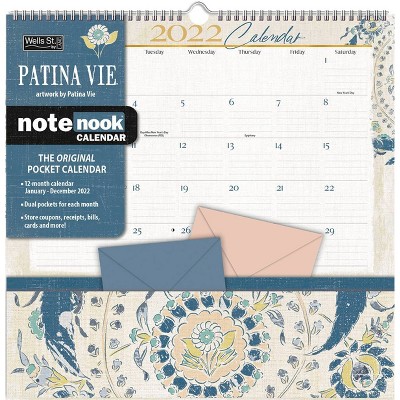 2022 Wall Calendar Note Nook 12 Month 12"x12" Patina Vie - Wells St. by Lang