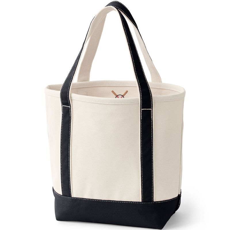 Lands' End Open Top Canvas Tote Bag, 3 of 7
