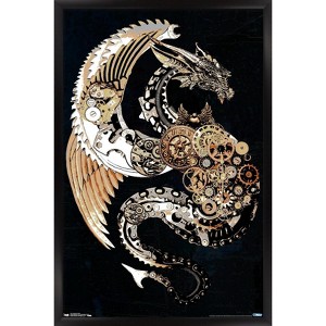Trends International Steampunk Dragon Framed Wall Poster Prints - 1 of 4